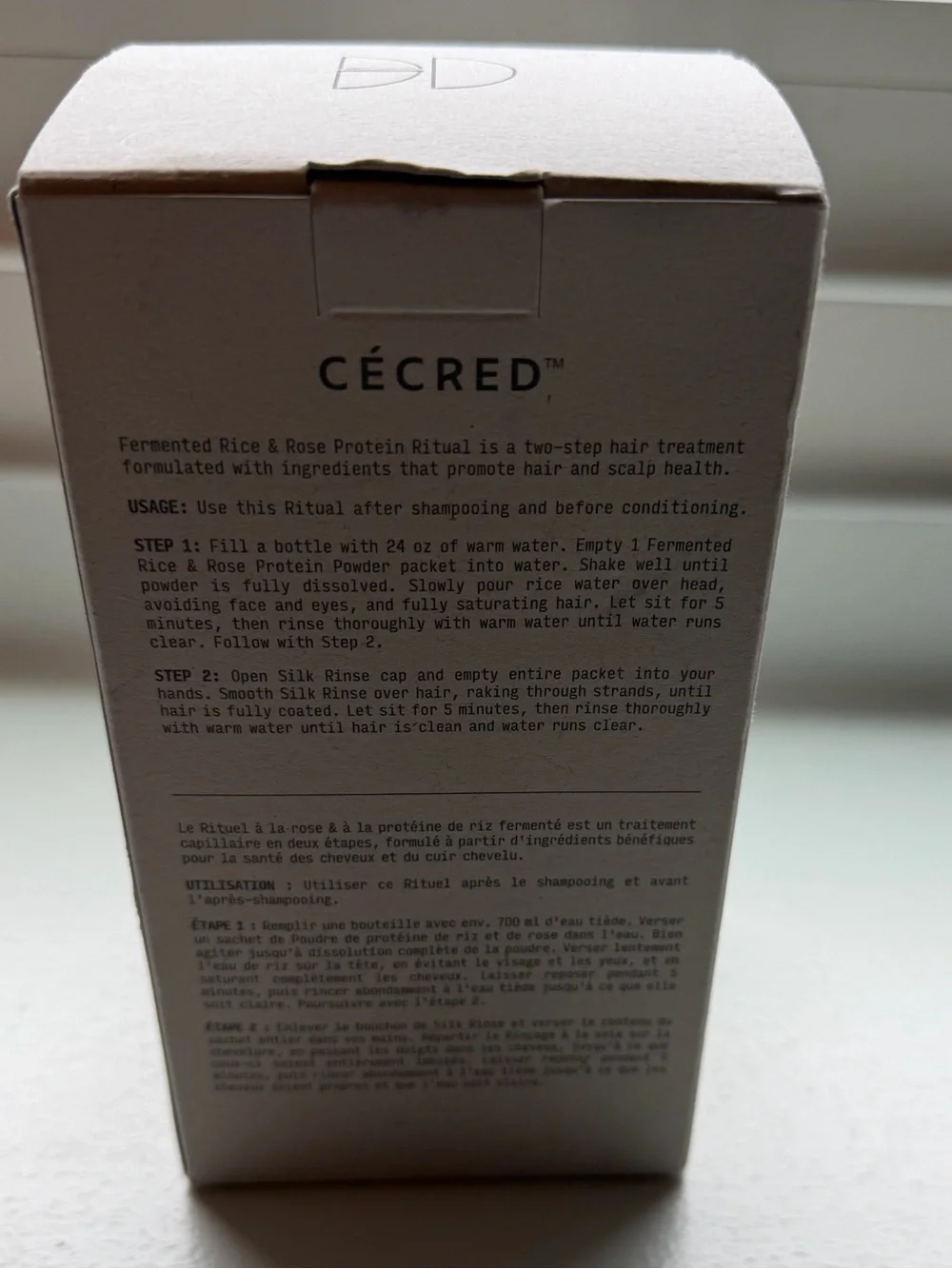 Cécred Fermented Rice & Rose Strengthening Treatment - White Box